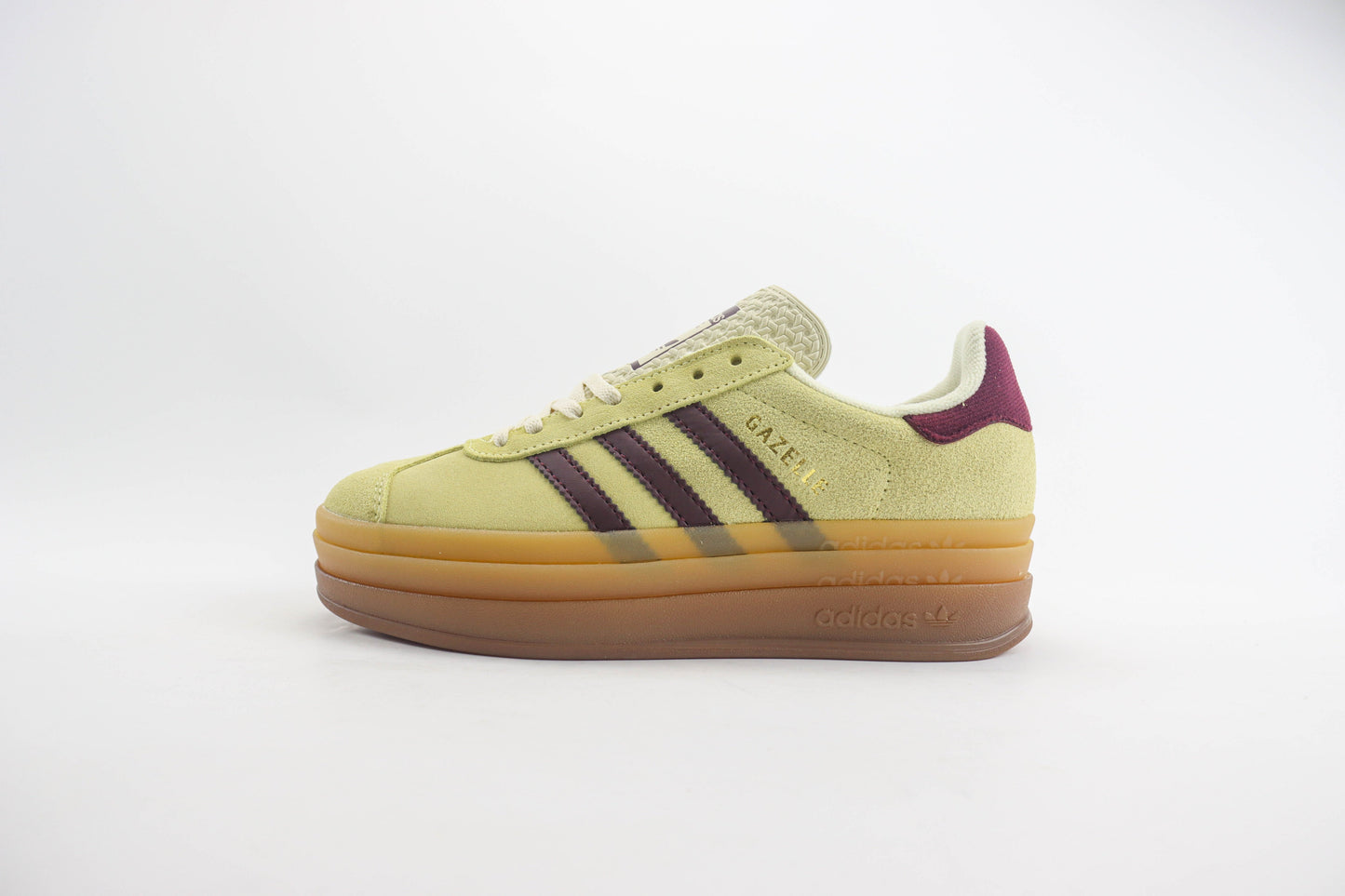 Adidas Gazelle Bold Almost Yellow Maroon