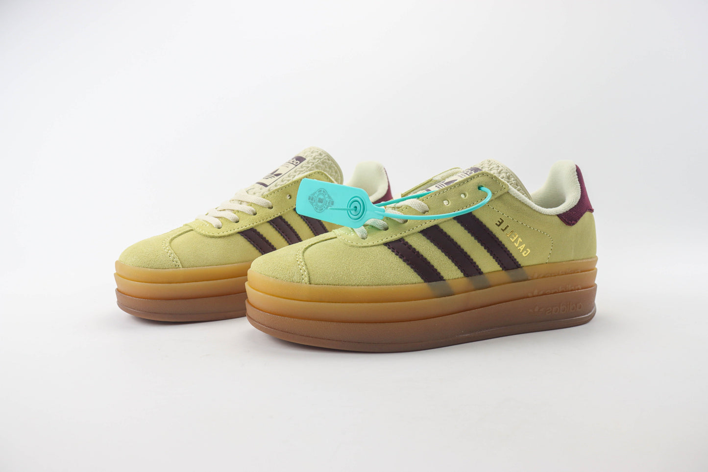 Adidas Gazelle Bold Almost Yellow Maroon
