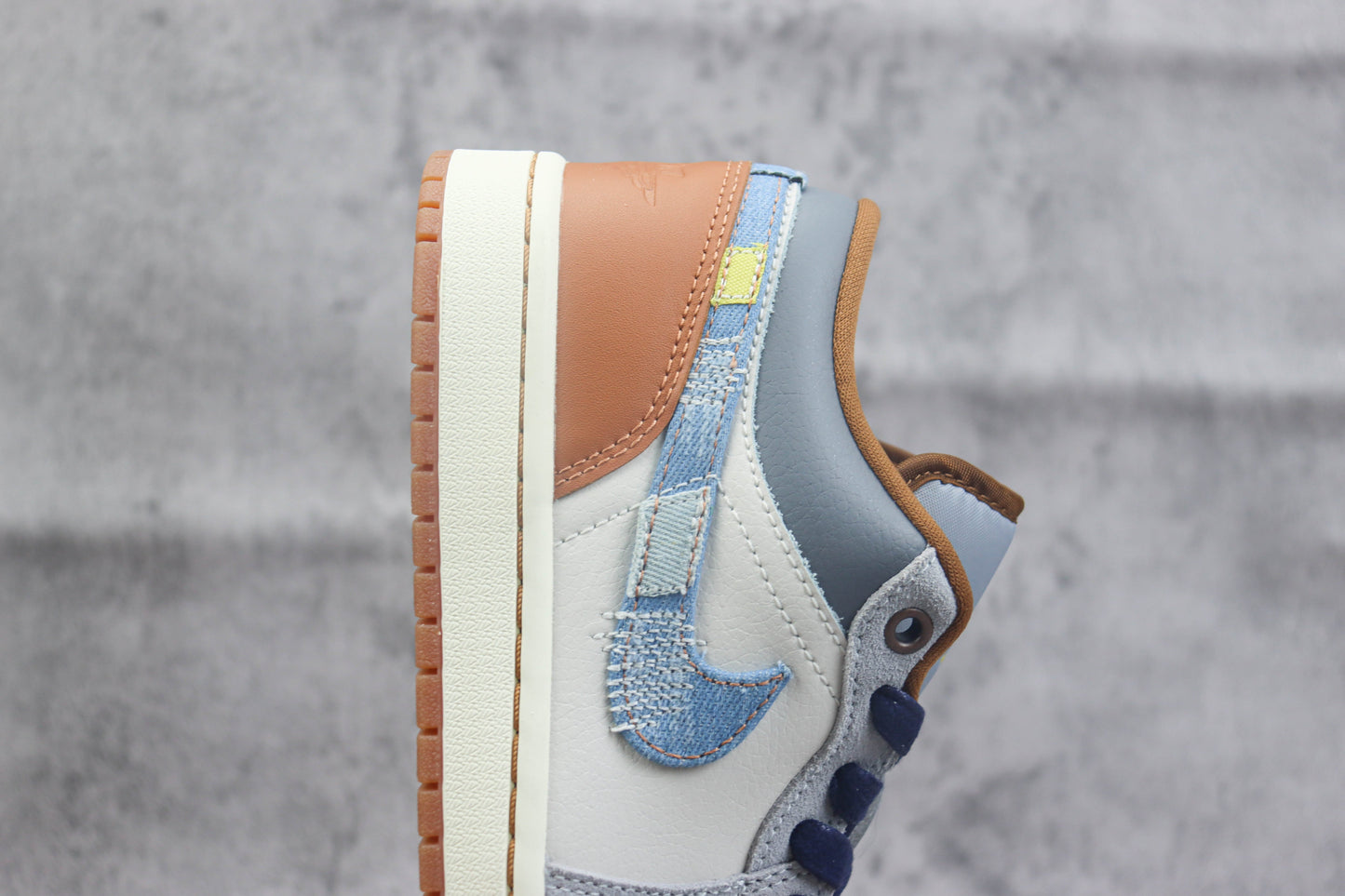 Air Jordan 1 Low Repaired Denim Swoosh