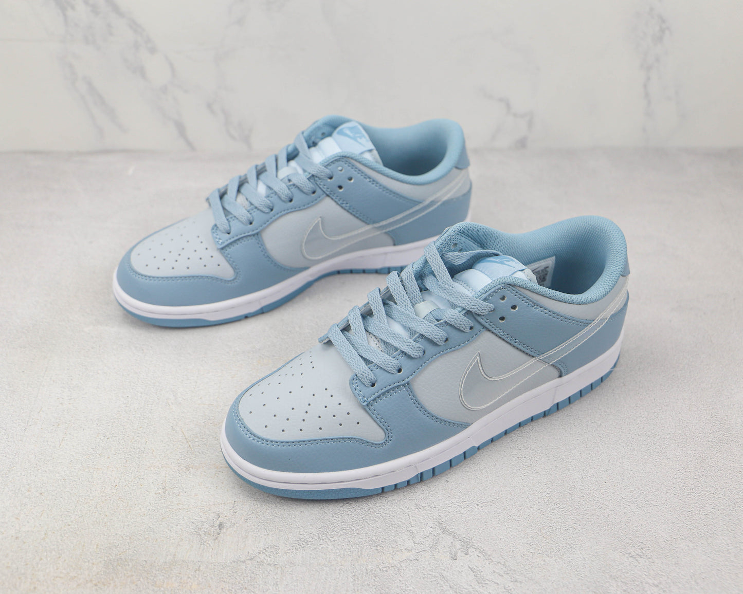 Nike Dunk Low Clear Swoosh Blue