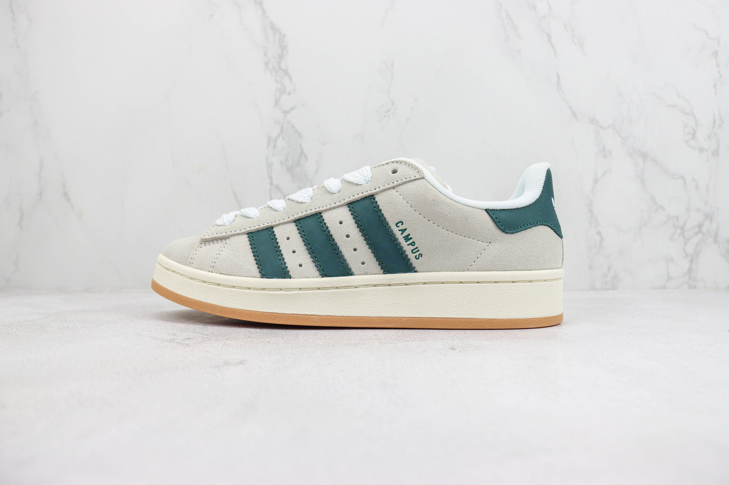 Adidas Campus 00s Crystal White Dark Green
