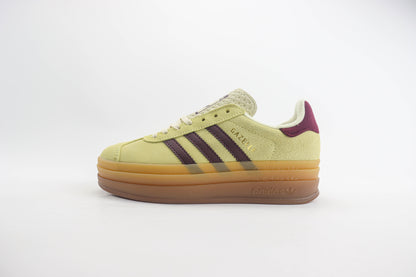 Adidas Gazelle Bold Almost Yellow Maroon