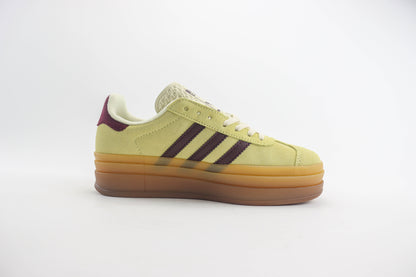 Adidas Gazelle Bold Almost Yellow Maroon