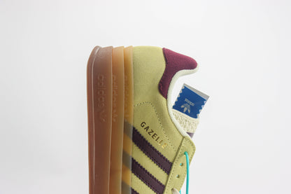 Adidas Gazelle Bold Almost Yellow Maroon