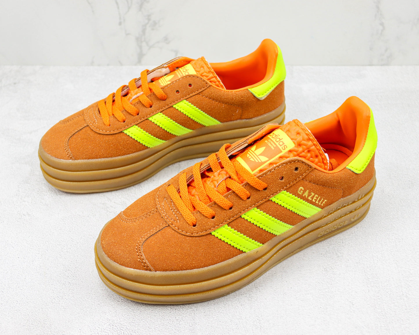 Adidas Gazelle Bold Solar Orange Solar Green