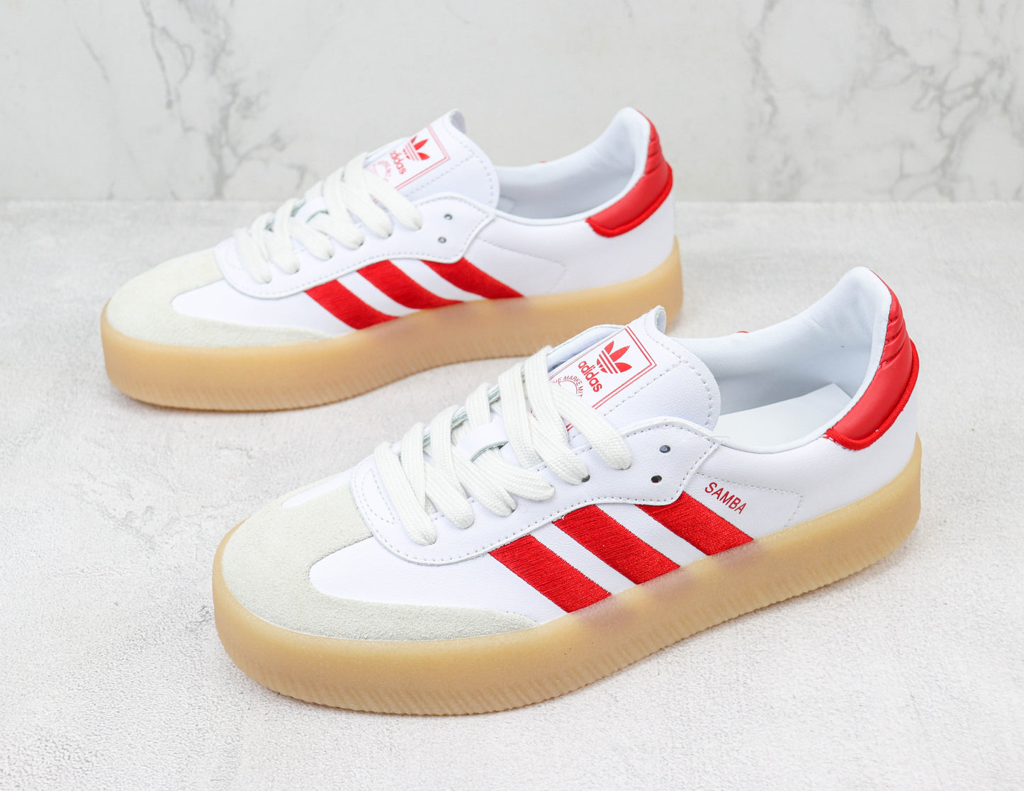 Adidas Sambae Cloud White Better Scarlet