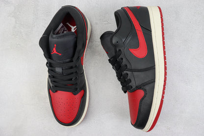 Air Jordan 1 Low Bred Sail Gym Red