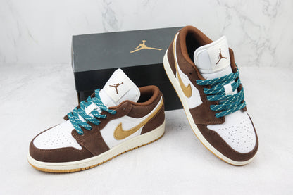 Air Jordan 1 Low Cacao Wow Geode Teal