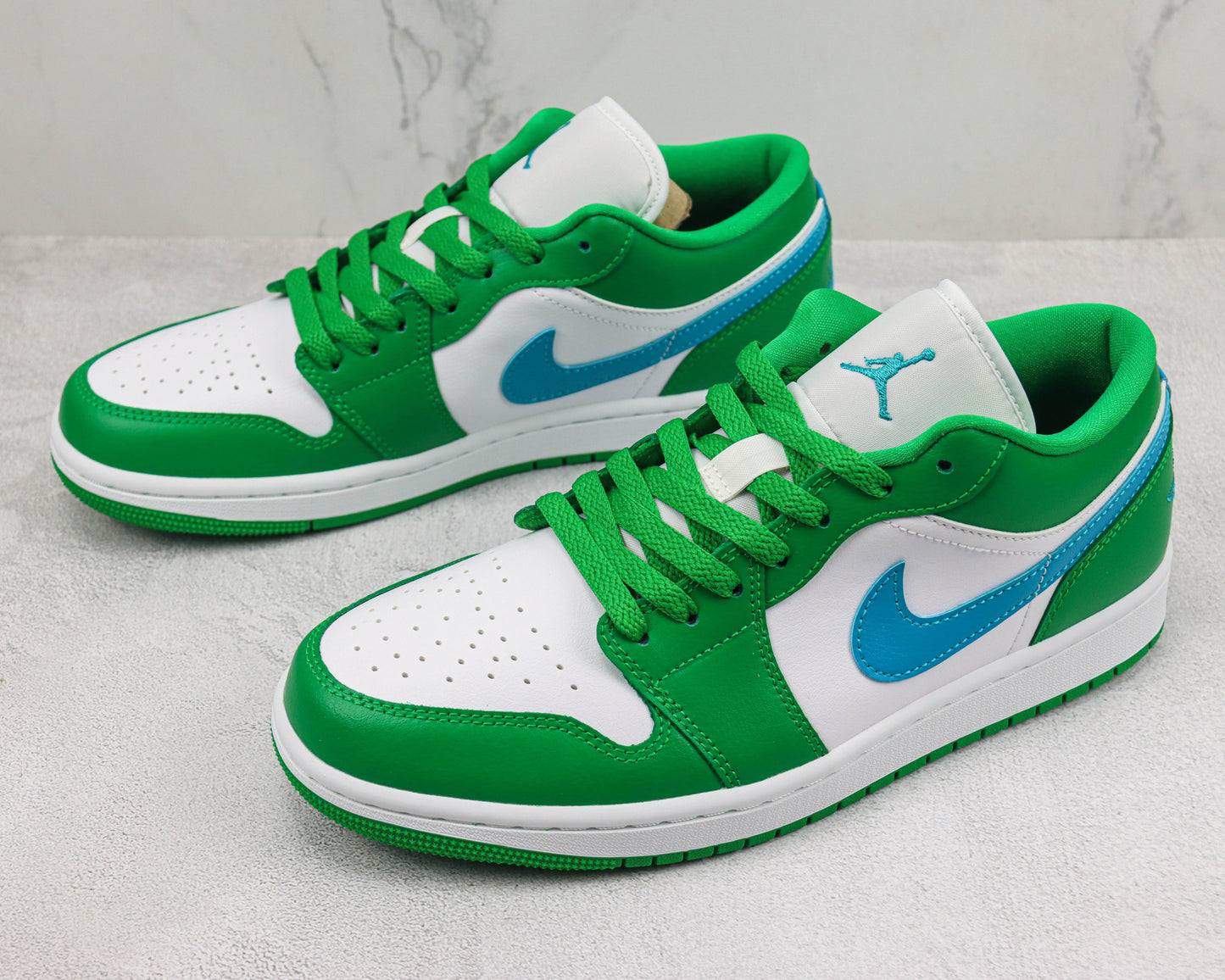 Air Jordan 1 Low Lucky Green Aquatone