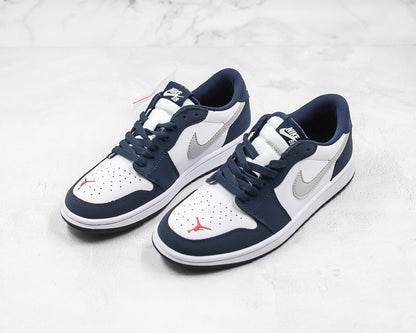 Air Jordan 1 Low Midnight Navy Ember Glow