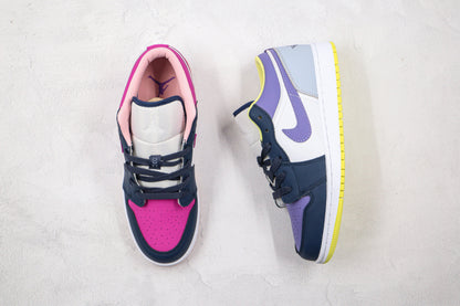 Air Jordan 1 Low Mismatched Purple Magenta