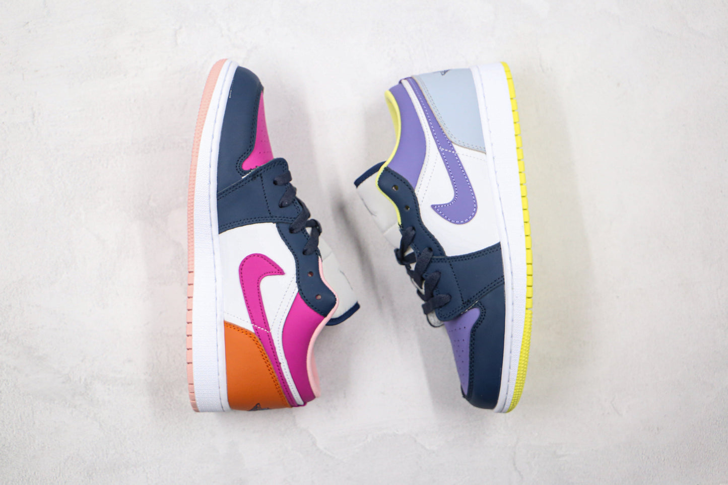 Air Jordan 1 Low Mismatched Purple Magenta