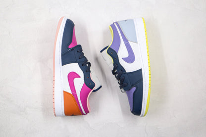 Air Jordan 1 Low Mismatched Purple Magenta