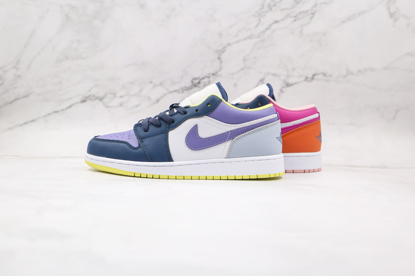 Air Jordan 1 Low Mismatched Purple Magenta