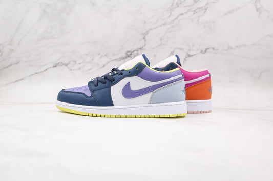 Air Jordan 1 Low Mismatched Purple Magenta