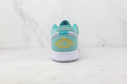 Air Jordan 1 Low New Emerald/Taxi White