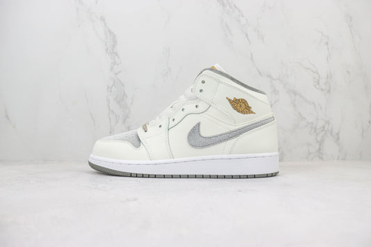 Air Jordan 1 Mid Grey Velvet Toe