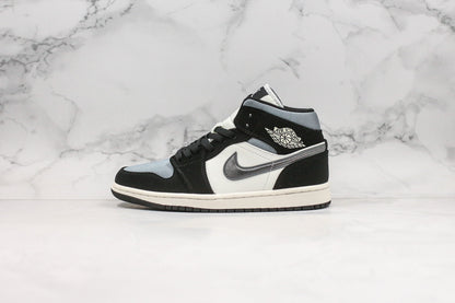 Air Jordan 1 Mid Satin Grey Toe