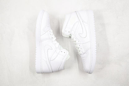 Air Jordan 1 Mid Triple White