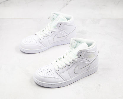 Air Jordan 1 Mid Triple White