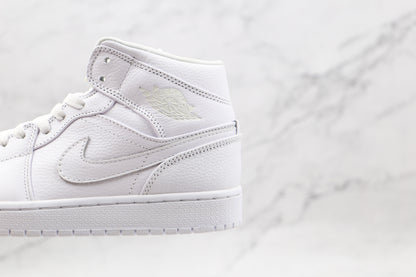 Air Jordan 1 Mid Triple White