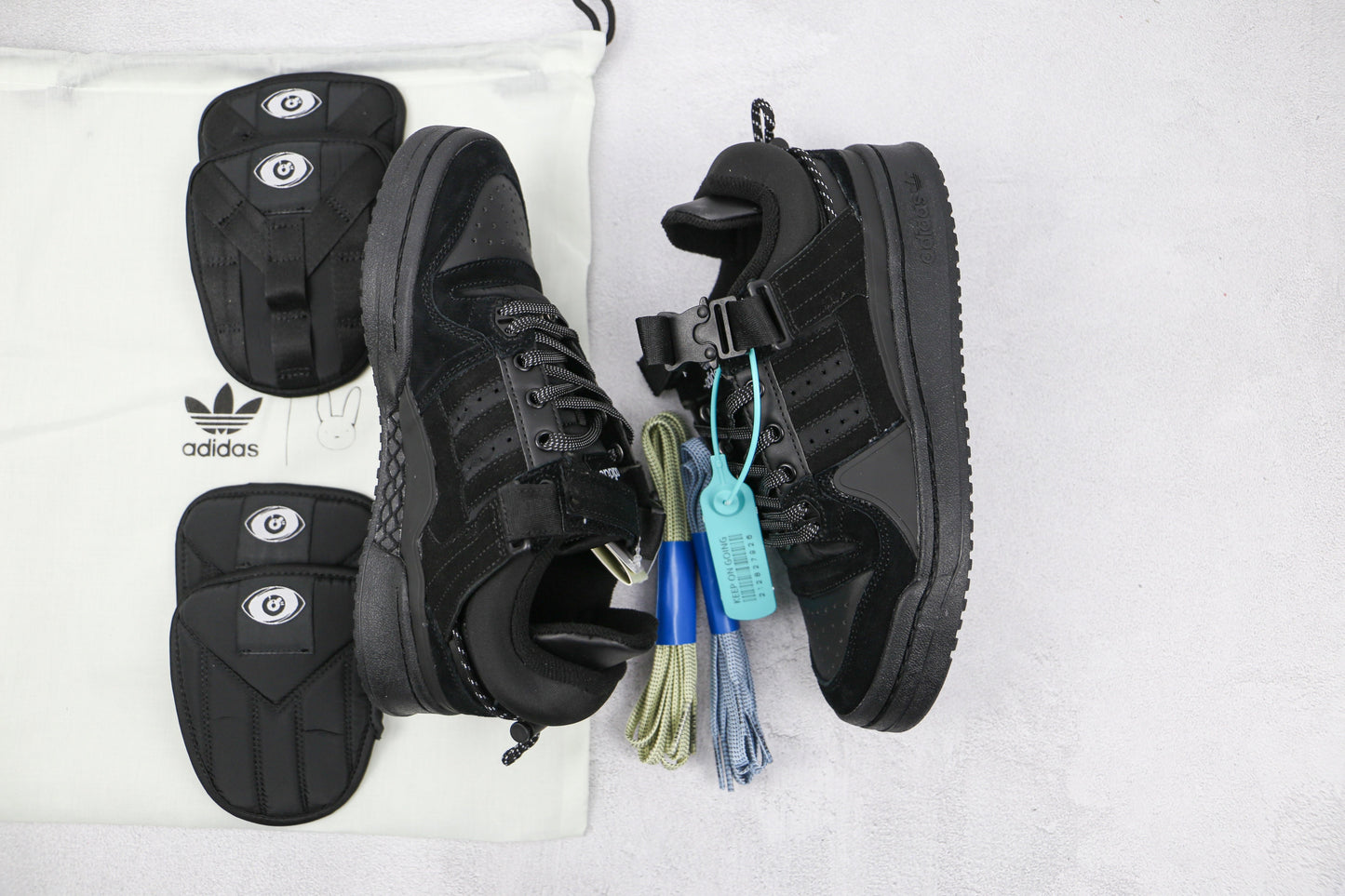 Bad Bunny x Adidas Forum Triple Black