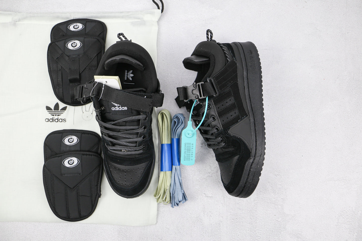 Bad Bunny x Adidas Forum Triple Black