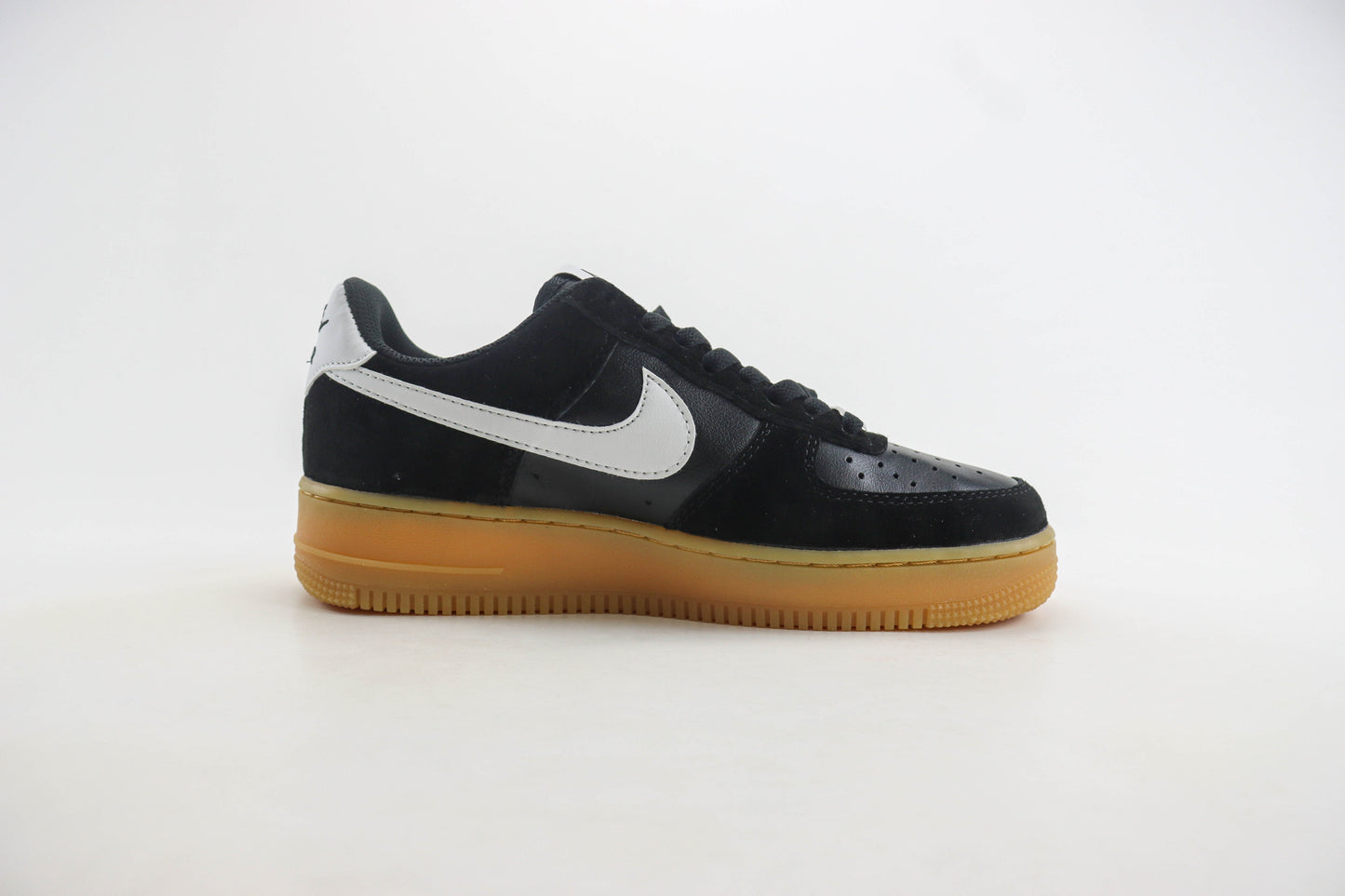 Nike Air Force 1 Low Black Suede Gum