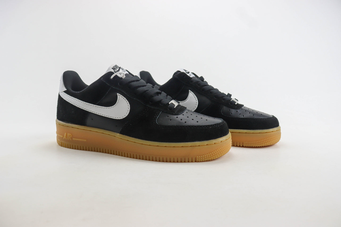 Nike Air Force 1 Low Black Suede Gum
