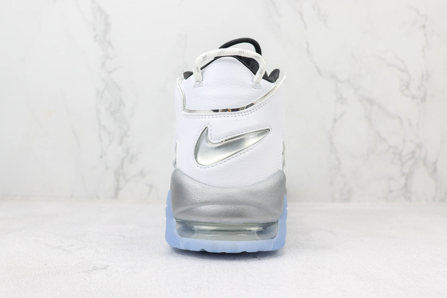 Nike Air More Uptempo White Metallic Silver
