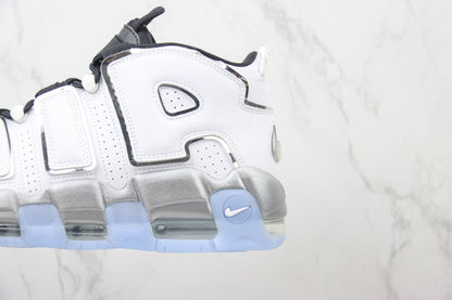 Nike Air More Uptempo White Metallic Silver