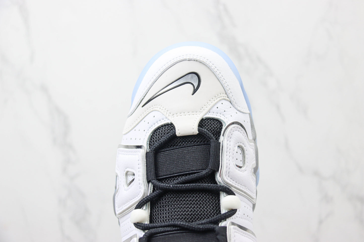 Nike Air More Uptempo White Metallic Silver