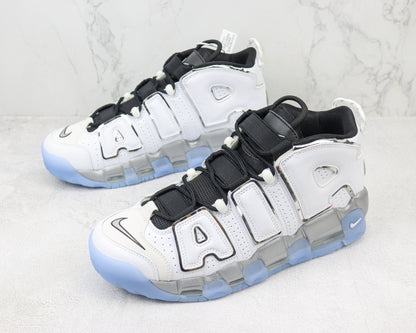 Nike Air More Uptempo White Metallic Silver