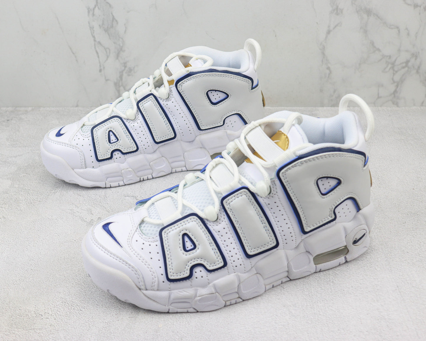 Nike Air More Uptempo White Midnight Navy