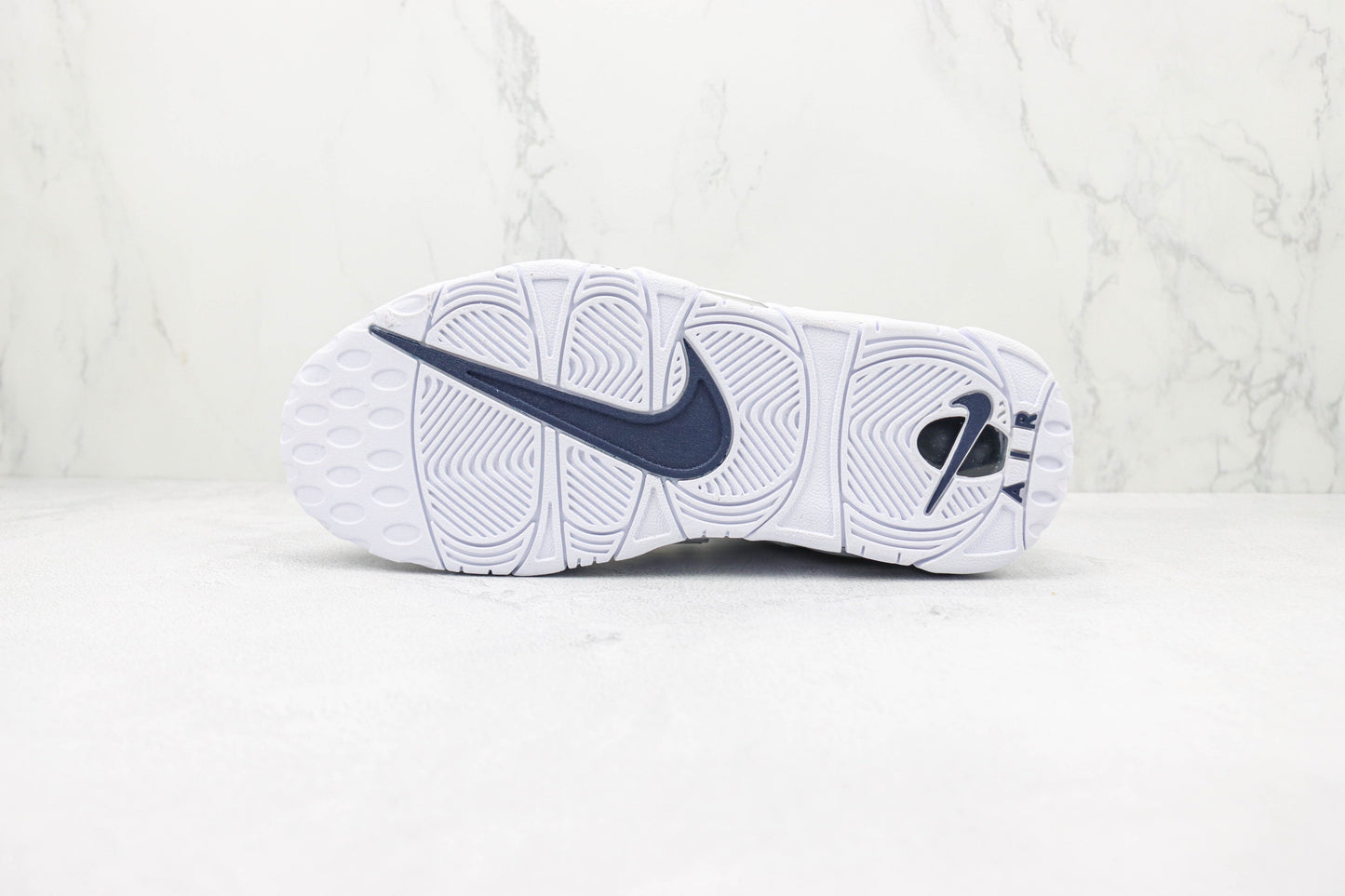 Nike Air More Uptempo White Midnight Navy All White