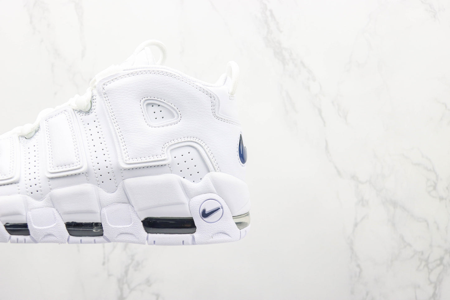 Nike Air More Uptempo White Midnight Navy All White