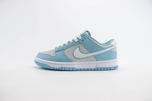 Nike Dunk Low Fleece Swoosh Light Blue